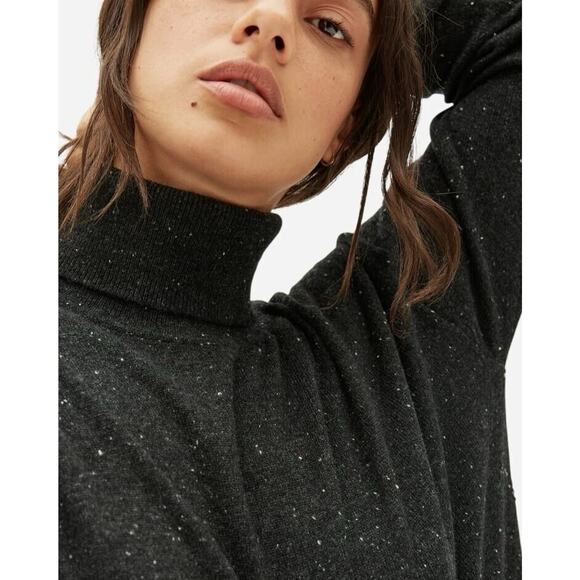 Everlane The Cashmere Turtleneck Sweater Dress Dark Grey Donegal Size XS - Picture 2 of 9
